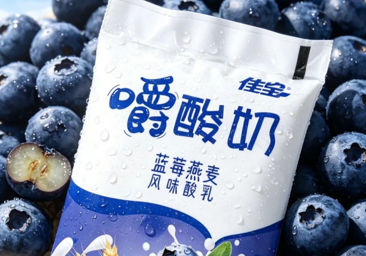 蓝莓果粒酸奶